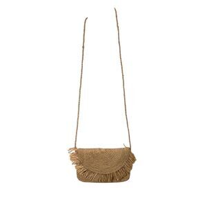 Mar Y Sol Lila Raffia Straw Bag Crossbody Purse Natural Handmade Boho Coastal